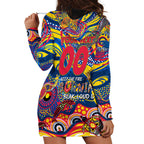 Custom NAIDOC Week 2024 Crows Hoodie Dress Aboriginal Animals Keep The Fire Burning