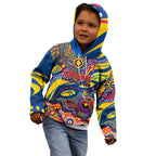 Custom NAIDOC Week 2024 Crows Kid Hoodie Aboriginal Animals Keep The Fire Burning