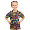 Custom NAIDOC Week 2024 Crows Kid T Shirt Aboriginal Animals Keep The Fire Burning