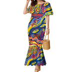 Custom NAIDOC Week 2024 Crows Mermaid Dress Aboriginal Animals Keep The Fire Burning