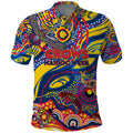Custom NAIDOC Week 2024 Crows Polo Shirt Aboriginal Animals Keep The Fire Burning