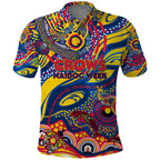Custom NAIDOC Week 2024 Crows Polo Shirt Aboriginal Animals Keep The Fire Burning