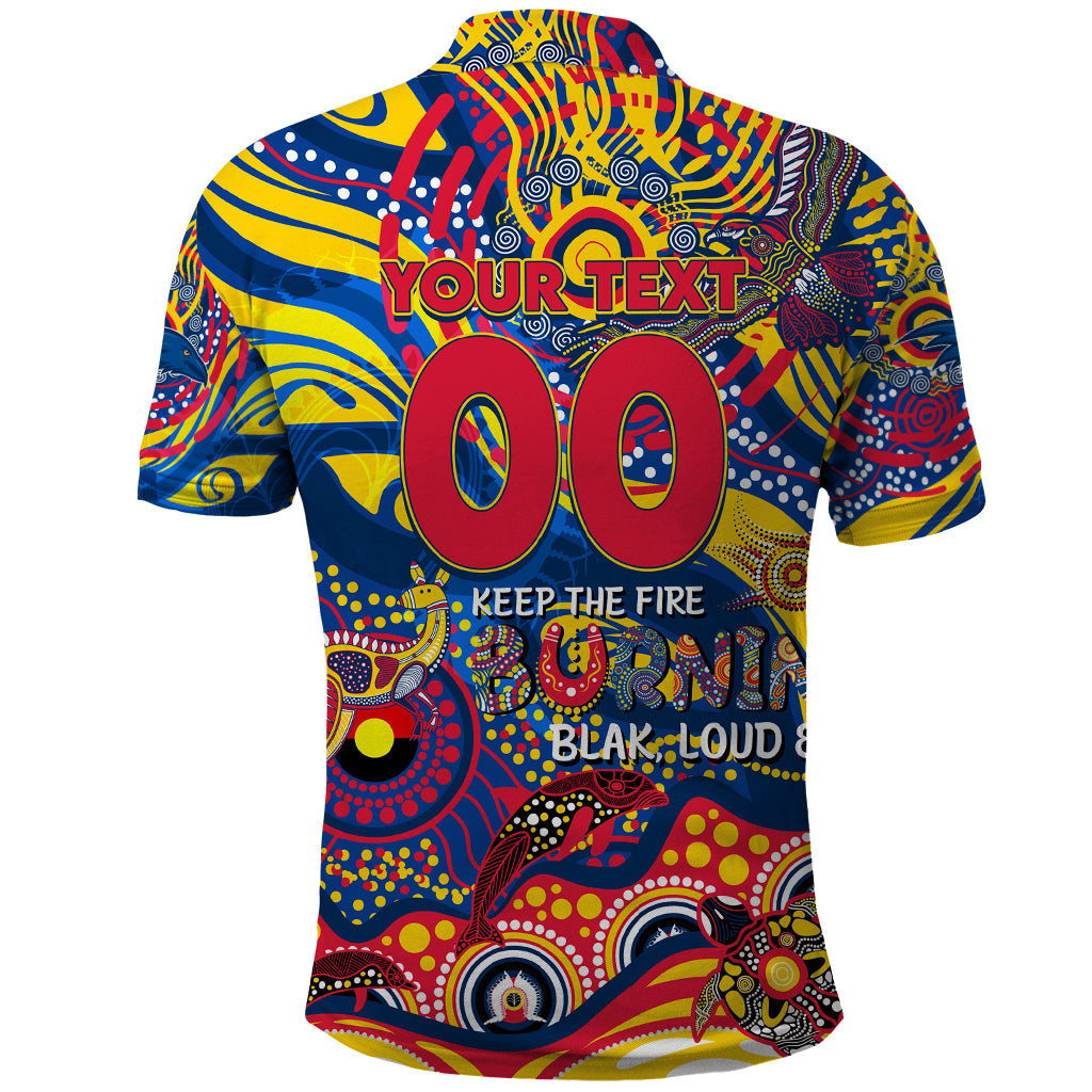Custom NAIDOC Week 2024 Crows Polo Shirt Aboriginal Animals Keep The Fire Burning