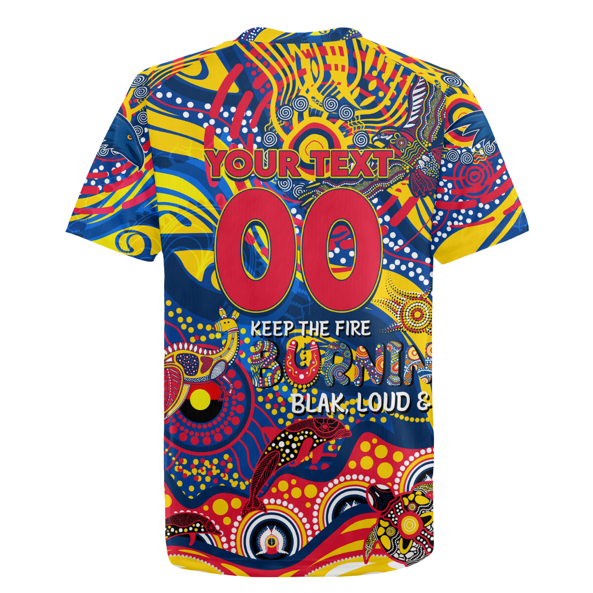Custom NAIDOC Week 2024 Crows Rugby Jersey Aboriginal Animals Keep The Fire Burning