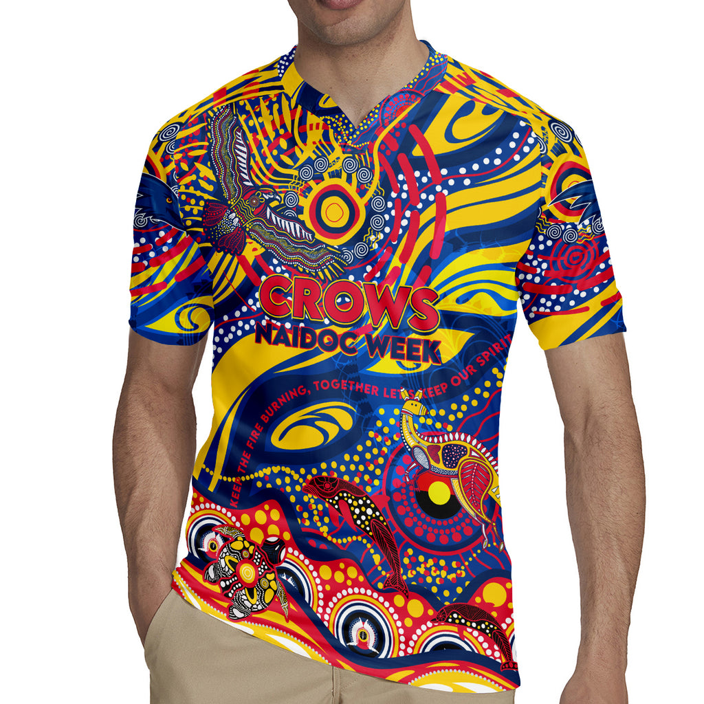 Custom NAIDOC Week 2024 Crows Rugby Jersey Aboriginal Animals Keep The Fire Burning