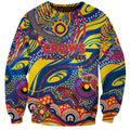 Custom NAIDOC Week 2024 Crows Sweatshirt Aboriginal Animals Keep The Fire Burning