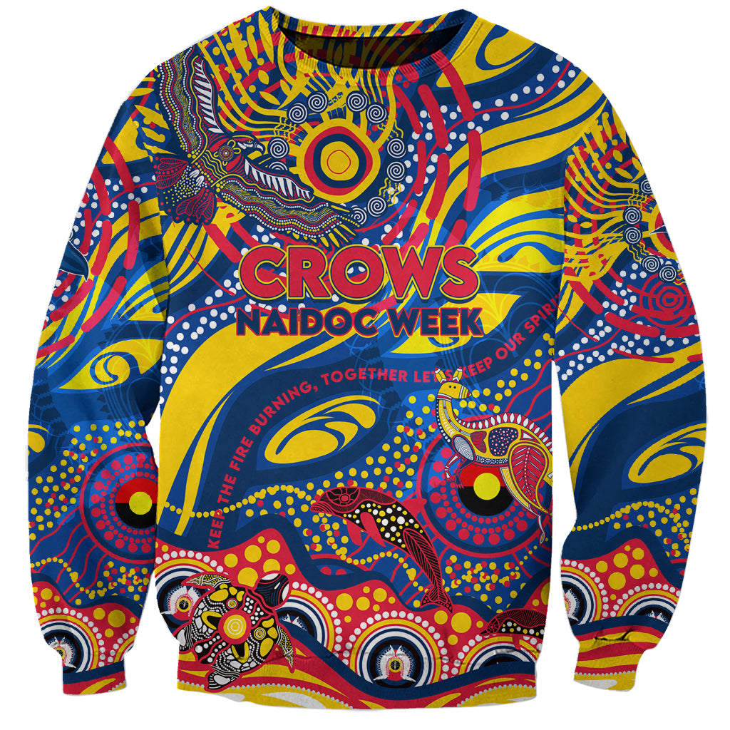 Custom NAIDOC Week 2024 Crows Sweatshirt Aboriginal Animals Keep The Fire Burning