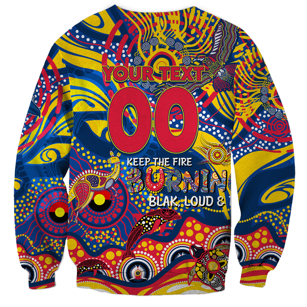 Custom NAIDOC Week 2024 Crows Sweatshirt Aboriginal Animals Keep The Fire Burning