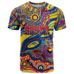 Custom NAIDOC Week 2024 Crows T Shirt Aboriginal Animals Keep The Fire Burning