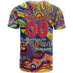 Custom NAIDOC Week 2024 Crows T Shirt Aboriginal Animals Keep The Fire Burning