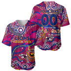 Custom NAIDOC Week 2024 Lions Baseball Jersey Aboriginal Animals Keep The Fire Burning