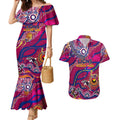 Custom NAIDOC Week 2024 Lions Couples Matching Mermaid Dress and Hawaiian Shirt Aboriginal Animals Keep The Fire Burning