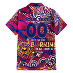 Custom NAIDOC Week 2024 Lions Family Matching Long Sleeve Bodycon Dress and Hawaiian Shirt Aboriginal Animals Keep The Fire Burning