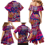 Custom NAIDOC Week 2024 Lions Family Matching Mermaid Dress and Hawaiian Shirt Aboriginal Animals Keep The Fire Burning
