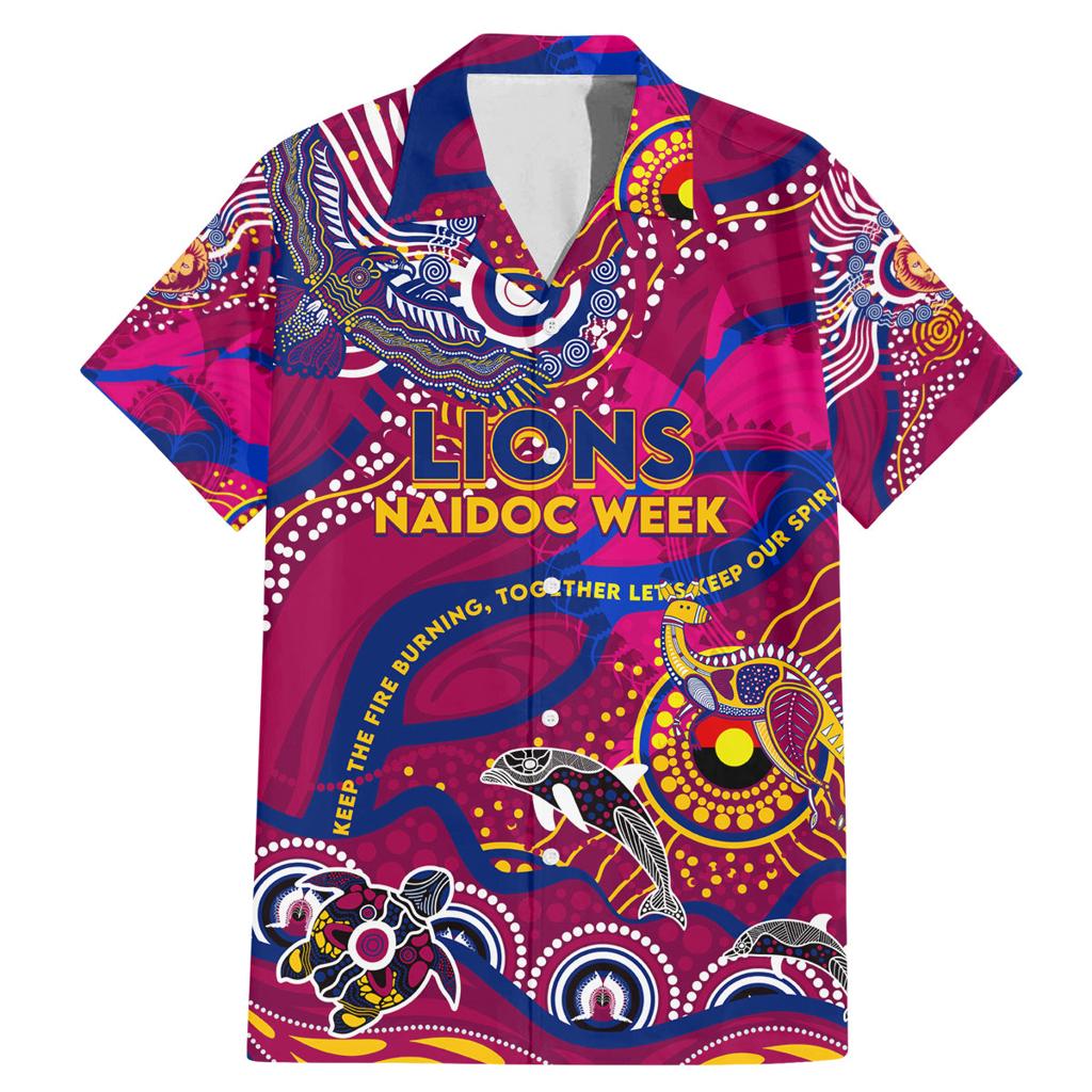 Custom NAIDOC Week 2024 Lions Family Matching Mermaid Dress and Hawaiian Shirt Aboriginal Animals Keep The Fire Burning