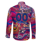Custom NAIDOC Week 2024 Lions Family Matching Short Sleeve Bodycon Dress and Hawaiian Shirt Aboriginal Animals Keep The Fire Burning