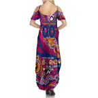 Custom NAIDOC Week 2024 Lions Family Matching Summer Maxi Dress and Hawaiian Shirt Aboriginal Animals Keep The Fire Burning