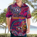 Custom NAIDOC Week 2024 Lions Hawaiian Shirt Aboriginal Animals Keep The Fire Burning