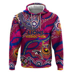 Custom NAIDOC Week 2024 Lions Hoodie Aboriginal Animals Keep The Fire Burning