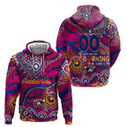 Custom NAIDOC Week 2024 Lions Hoodie Aboriginal Animals Keep The Fire Burning