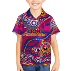 Custom NAIDOC Week 2024 Lions Kid Hawaiian Shirt Aboriginal Animals Keep The Fire Burning