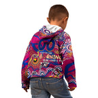 Custom NAIDOC Week 2024 Lions Kid Hoodie Aboriginal Animals Keep The Fire Burning