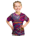 Custom NAIDOC Week 2024 Lions Kid T Shirt Aboriginal Animals Keep The Fire Burning