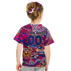 Custom NAIDOC Week 2024 Lions Kid T Shirt Aboriginal Animals Keep The Fire Burning