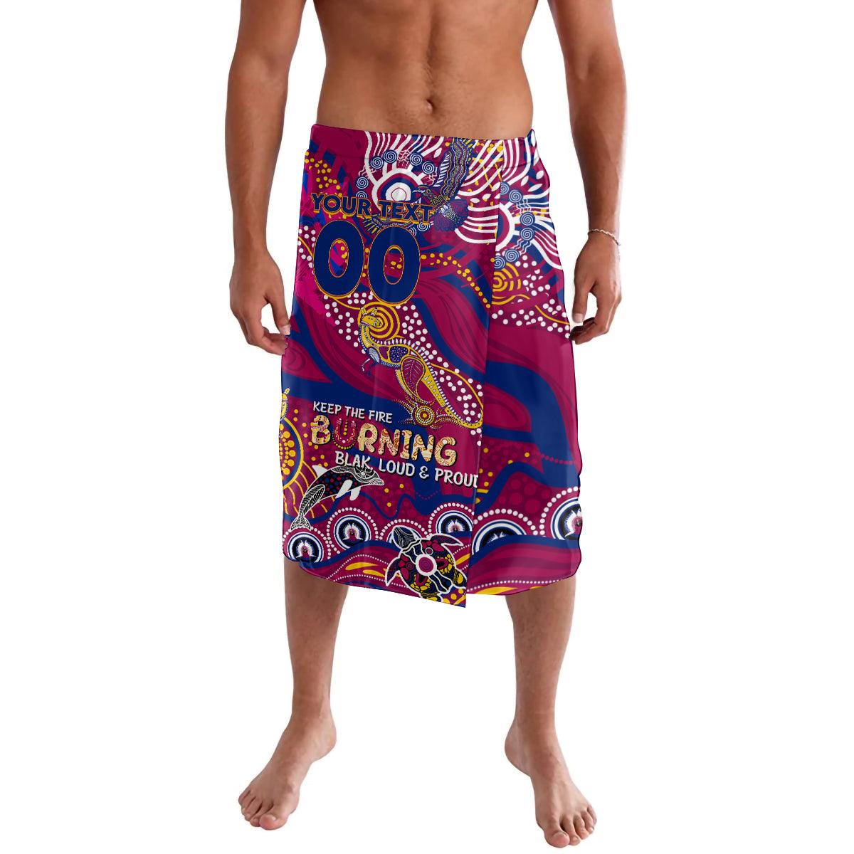 Custom NAIDOC Week 2024 Lions Lavalava Aboriginal Animals Keep The Fire Burning
