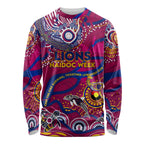 Custom NAIDOC Week 2024 Lions Long Sleeve Shirt Aboriginal Animals Keep The Fire Burning