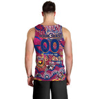 Custom NAIDOC Week 2024 Lions Men Tank Top Aboriginal Animals Keep The Fire Burning