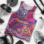 Custom NAIDOC Week 2024 Lions Men Tank Top Aboriginal Animals Keep The Fire Burning