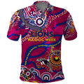 Custom NAIDOC Week 2024 Lions Polo Shirt Aboriginal Animals Keep The Fire Burning