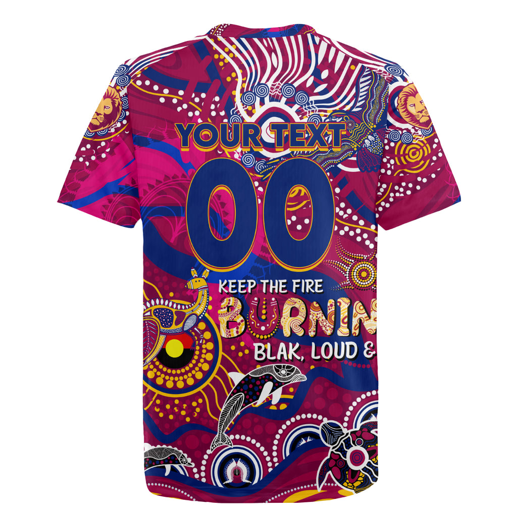 Custom NAIDOC Week 2024 Lions Rugby Jersey Aboriginal Animals Keep The Fire Burning