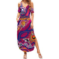Custom NAIDOC Week 2024 Lions Summer Maxi Dress Aboriginal Animals Keep The Fire Burning