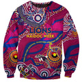 Custom NAIDOC Week 2024 Lions Sweatshirt Aboriginal Animals Keep The Fire Burning