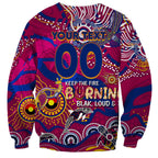 Custom NAIDOC Week 2024 Lions Sweatshirt Aboriginal Animals Keep The Fire Burning