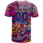 Custom NAIDOC Week 2024 Lions T Shirt Aboriginal Animals Keep The Fire Burning