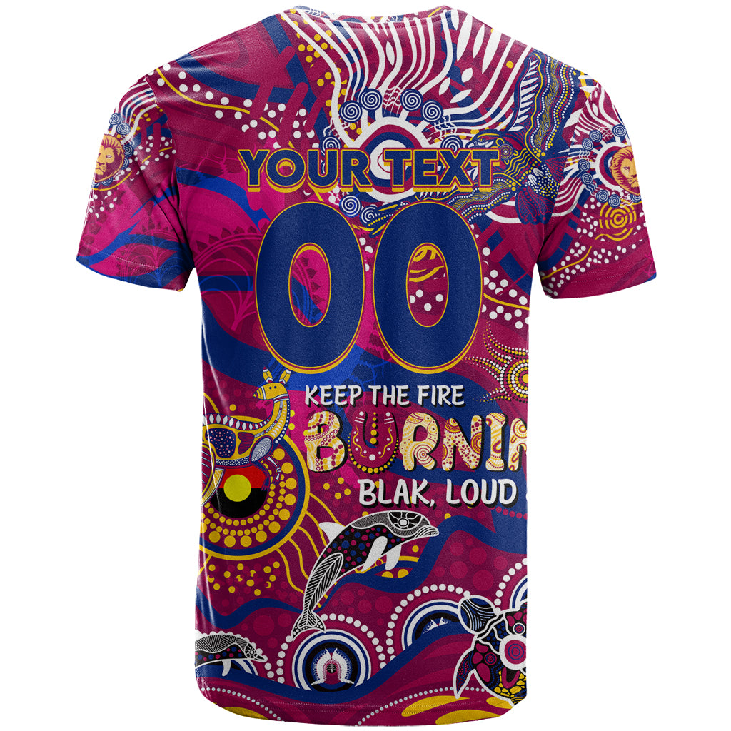 Custom NAIDOC Week 2024 Lions T Shirt Aboriginal Animals Keep The Fire Burning