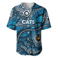 Custom NAIDOC Week 2024 Blues Baseball Jersey Aboriginal Animals Keep The Fire Burning