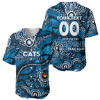 Custom NAIDOC Week 2024 Blues Baseball Jersey Aboriginal Animals Keep The Fire Burning