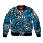 Custom NAIDOC Week 2024 Blues Bomber Jacket Aboriginal Animals Keep The Fire Burning