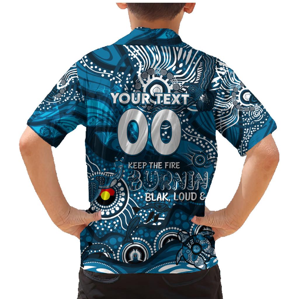 Custom NAIDOC Week 2024 Blues Family Matching Mermaid Dress and Hawaiian Shirt Aboriginal Animals Keep The Fire Burning