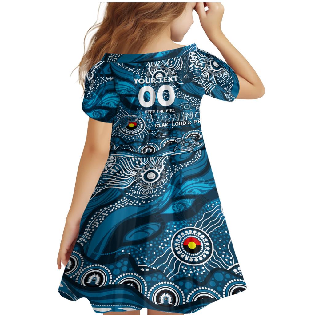 Custom NAIDOC Week 2024 Blues Family Matching Mermaid Dress and Hawaiian Shirt Aboriginal Animals Keep The Fire Burning