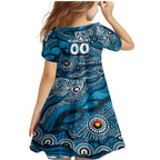 Custom NAIDOC Week 2024 Blues Family Matching Mermaid Dress and Hawaiian Shirt Aboriginal Animals Keep The Fire Burning