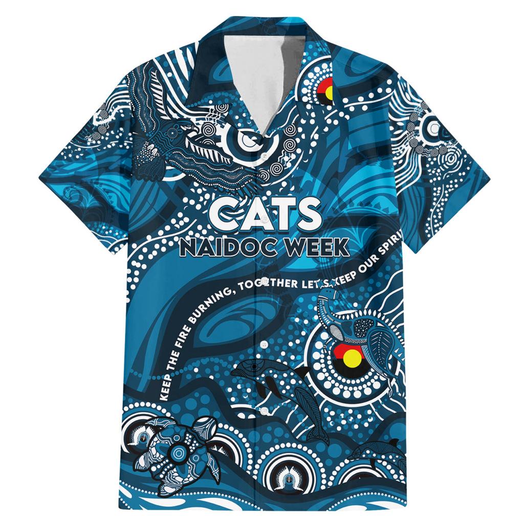 Custom NAIDOC Week 2024 Blues Family Matching Mermaid Dress and Hawaiian Shirt Aboriginal Animals Keep The Fire Burning