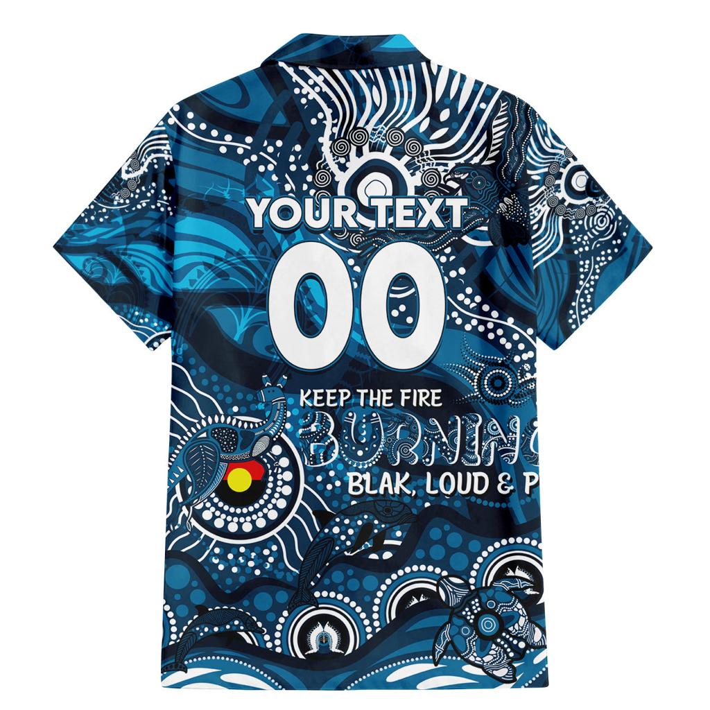 Custom NAIDOC Week 2024 Blues Family Matching Mermaid Dress and Hawaiian Shirt Aboriginal Animals Keep The Fire Burning