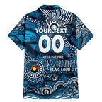 Custom NAIDOC Week 2024 Blues Family Matching Mermaid Dress and Hawaiian Shirt Aboriginal Animals Keep The Fire Burning