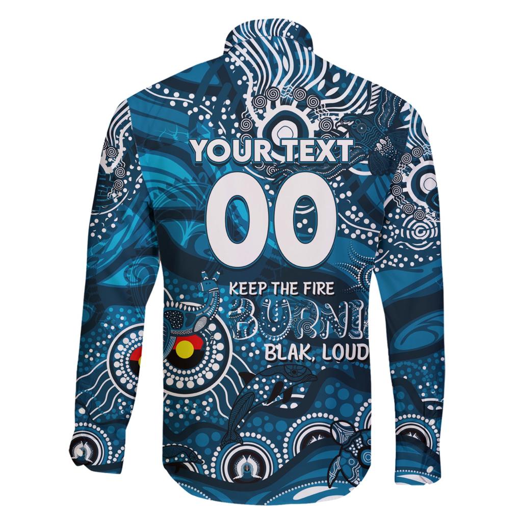 Custom NAIDOC Week 2024 Blues Family Matching Short Sleeve Bodycon Dress and Hawaiian Shirt Aboriginal Animals Keep The Fire Burning