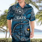 Custom NAIDOC Week 2024 Blues Hawaiian Shirt Aboriginal Animals Keep The Fire Burning